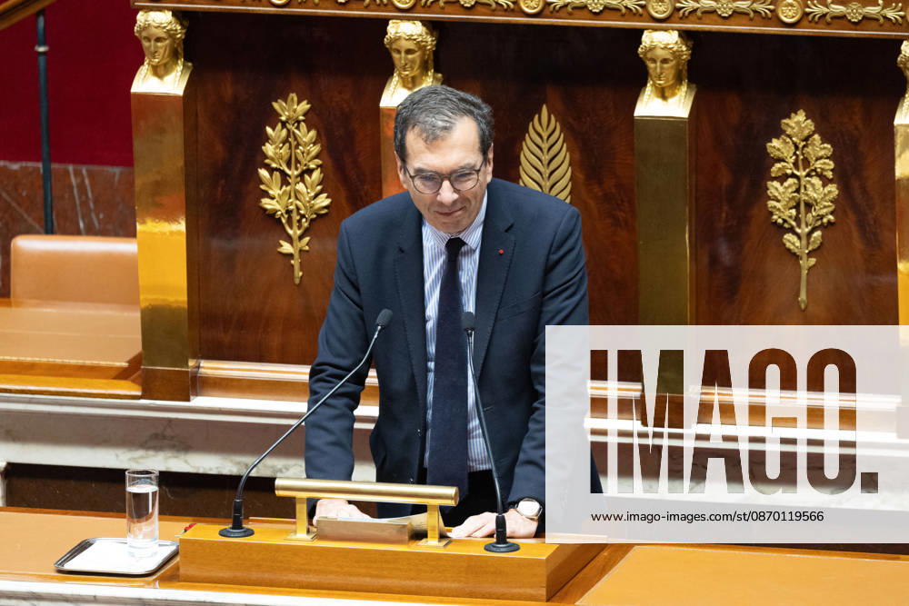 Debate on the 2027 social security budget - Paris French Minister of Labour and Solidarities Jean-Pierre Farandou addresses the National Assembly, French Parliament lower house, during the opening debate session on the 2027 social security budget (PLFSS), in Paris on October 20, 2026. Photo by Raphael Lafargue ABACAPRESS.COM Paris France