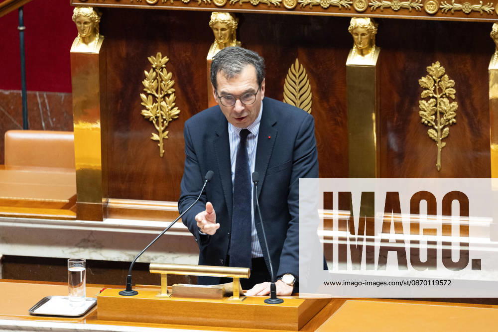 Debate on the 2027 social security budget - Paris French Minister of Labour and Solidarities Jean-Pierre Farandou addresses the National Assembly, French Parliament lower house, during the opening debate session on the 2027 social security budget (PLFSS), in Paris on October 20, 2026. Photo by Raphael Lafargue ABACAPRESS.COM Paris France