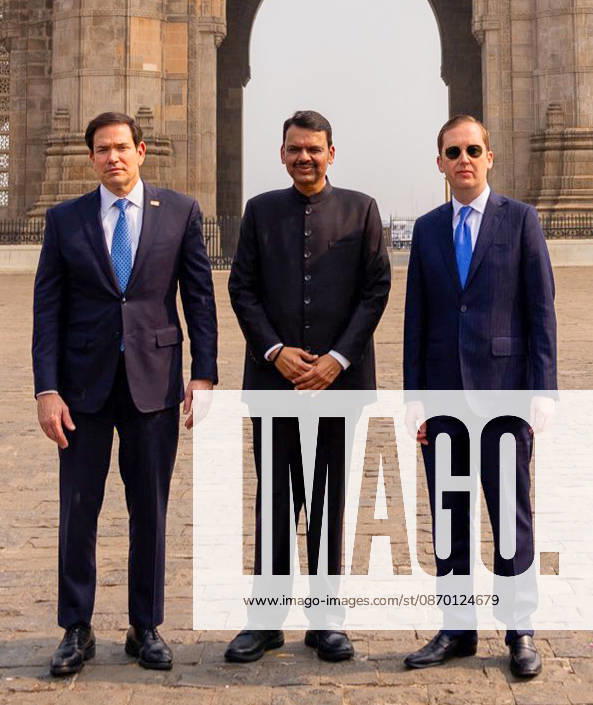 CM Devendra Fadnavis hosts Marco Rubio and Sergio Gor at the Gateway of India Mumbai, Oct 20 (ANI): Maharashtra Chief Minister Devendra Fadnavis poses for a picture with U.S. Secretary of State Marco Rubio and U.S. Ambassador to India Sergio Gor at Gateway of India, in Mumbai on Tuesday. (@USAmbIndia X ANI Photo) Mumbai Maharashtra India