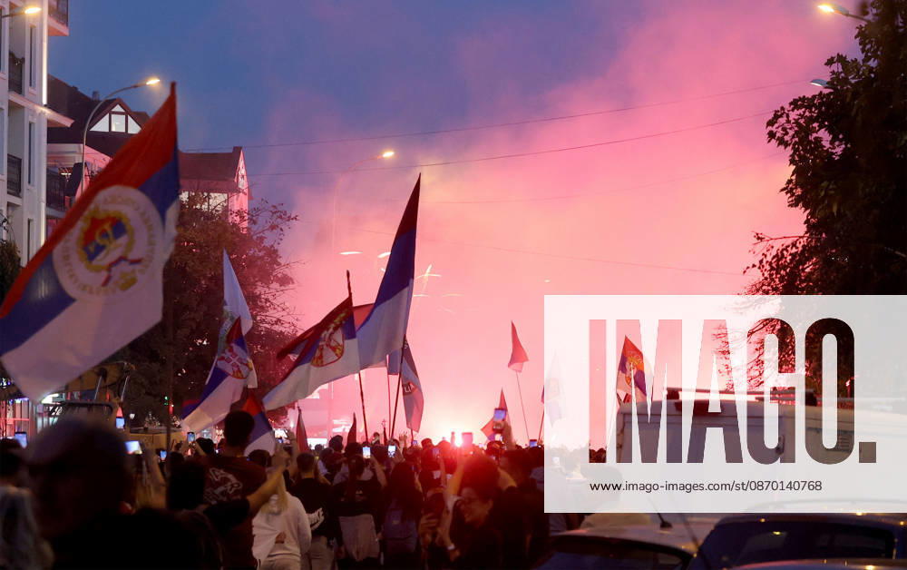 Indjija(Serbia) Politics Life Pre election campaign, student list nr.3 students winning. During their walk from Novi Sad to Belgrade.