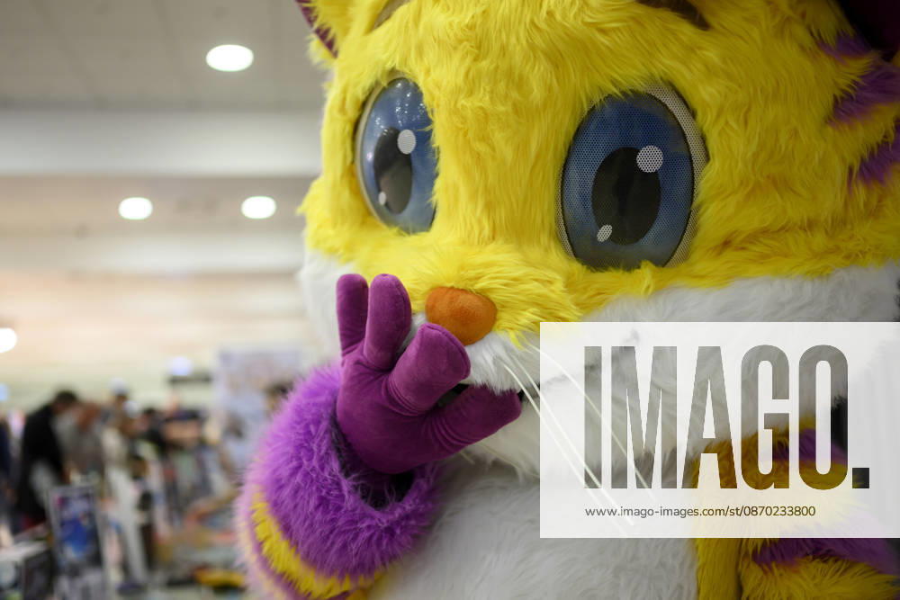 Feature, Maskottchen Kätzchen Meeps auf der Neuheitenschau, am 21.10.2026 Messe SPIEL Essen vom 22.10 - 25.10.2026 in E s s e n Deutschland. Grugahalle