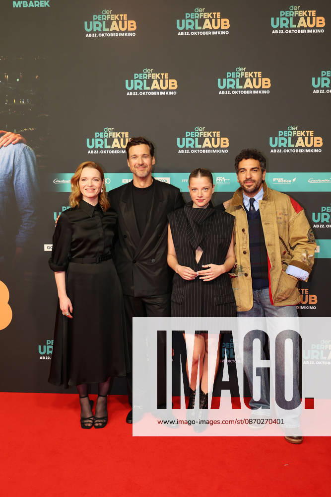 Karoline Herfurth, Florian David Fitz, Jella Haase and Elyas M Barek during the premiere of Der perfekte Urlaub at Cinedom on October 21, 2026 in Cologne, Germany The premiere of Der perfekte Urlaub in Cologne, Germany
