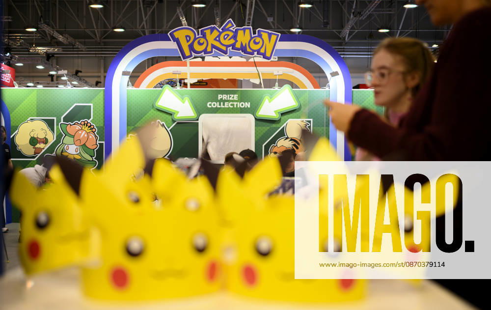 Stand von Pokemon Company, Pokemon Masken, Sammelkartenspiele, am 22.10.2026 Messe SPIEL Essen vom 22.10 - 25.10.2026 in E s s e n Deutschland. Grugahalle
