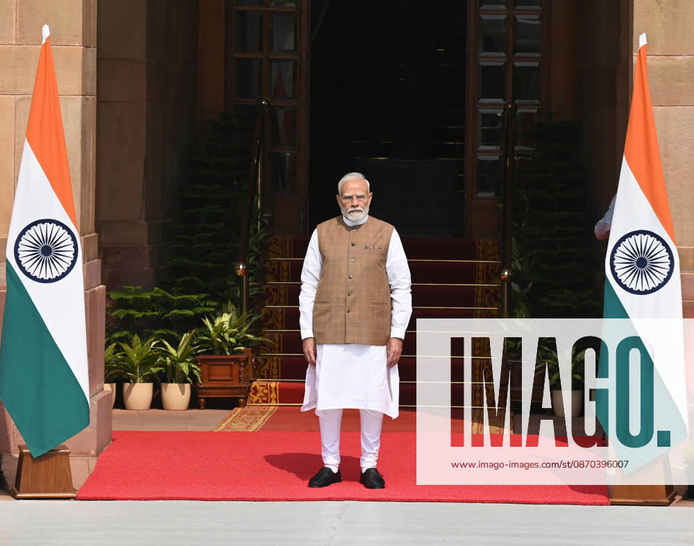 Prime Minister Narendra Modi waits to welcome Prime Minister of Poland, Donald Tusk (not in the picture) prior to their delegation-level bilateral meeting and joint press statement at Hyderabad House on October 22, 2026 in New Delhi, India. The high-level meeting marked Polish Prime Minister Tusk s official visit to India from October 21-23, 2026 his first visit to the country as Prime Minister since 2010 aimed at advancing the India-Poland Strategic Partnership and deepening India-EU strategic ties. During wide-ranging discussions, both leaders reviewed bilateral cooperation across key sectors including trade, technology, defense-industrial collaboration, and energy, while reaffirming joint commitment toward