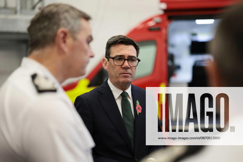 Prime Minister Andy Burnham hosts Wildfire Summit 23 10 2026. Aintree, United Kingdom. Prime Minister Andy Burnham meets fire and rescue staff as he hosts Wildfire Summit at the National Resilience Centre of Excellence., Credit:Ben Perry B66 Avalon United Kingdom, Merseyside, Aintree, 10 Downing Street