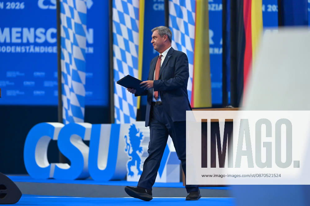 Rede Markus SOEDER (Ministerpraesident Bayern und CSU. CSU Parteitag 2026 am 23. und 24.10..2026 MESSE MUENCHEN