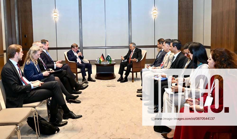 Deputy Prime Minister Foreign Minister of Pakistan Senator Mohammad Ishaq Dar Meets Federal Minister for Foreign Affairs of Germany Johann Wadephul in Istanbul ISTANBUL, TURKEY - 23-Oct-2026: Deputy Prime Minister and Foreign Minister of Pakistan, Senator Mohammad Ishaq Dar, engaged in a formal bilateral meeting with Johann Wadephul, Germany s Federal Minister for Foreign Affairs, in Istanbul on Friday, October 23, 2026. The meeting, set in a modern conference room, focused on strengthening diplomatic and economic relations between the two nations. This dialogue is significant as both countries aim to bolster cooperation on various international policy issues. Such high-level discussions underscore the importance of strategic partnerships i