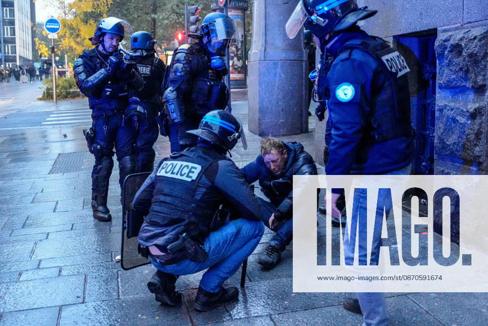 Police intervene in demonstrators amid ongoing protests in Nancy NANCY, FRANCE - OCTOBER 24: Police clash with protesters with water cannons and tear gas during a demonstration amid ongoing social and political tensions in Nancy, France, on October 24, 2026. Muhammed Said Tako Anadolu Nancy France. Editorial use only. Please get in touch for any other usage.