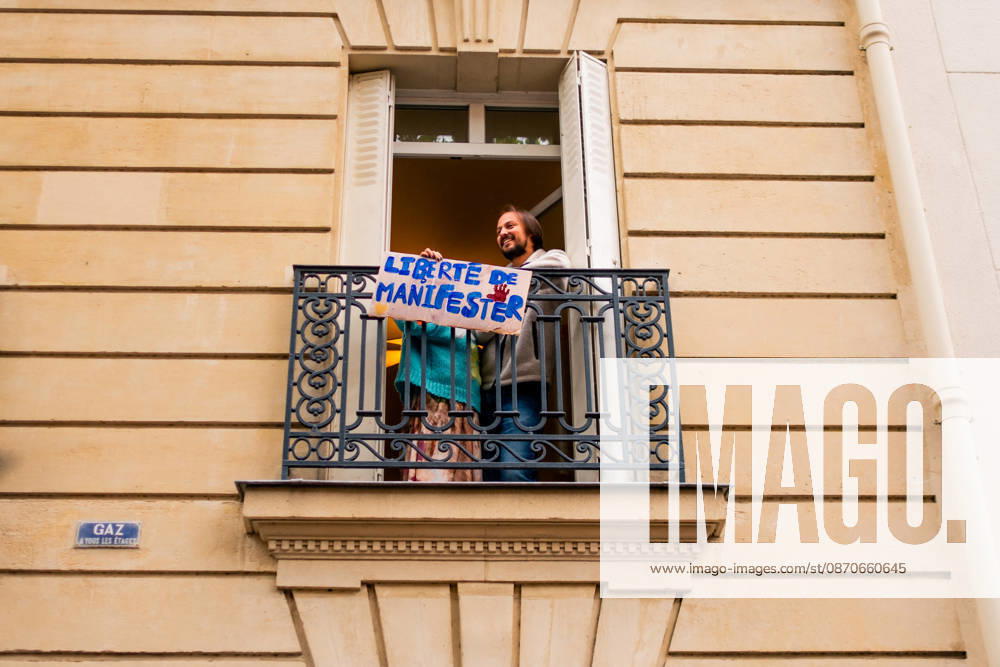 Yellow Vests Protest Act II - Paris Demonstrators carry placards displaying political messages during a march against the rising cost of living and for social justice in Paris, France, on October 24, 2026. The protest follows the boulevards des Maréchaux from Porte d’Italie to Porte de Vincennes, with calls for higher wages and better funding for public services and education. Photo by Jules Bernard ABACAPRESS.COM Paris Île-de-France France
