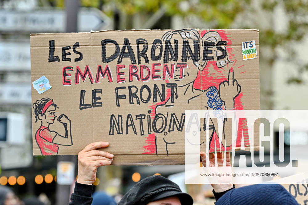 Yellow Vests Protest Act II - Paris Demonstration in favor of purchasing power, the protection of public services, and fiscal and social justice, as part of a nationwide call for mobilisation bringing together former members of the Yellow Vest movement, labor unions, high school and university students. in Paris on October 24, 2026. Photo by Karim Ait Adjedjou ABACAPRESS.COM Paris France