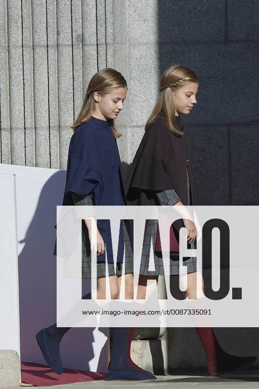 Madrid princess Leonor and princess Sofia during the commemorative act of the 40th anniversary of the Spanish constitution in Madrid. No Spain