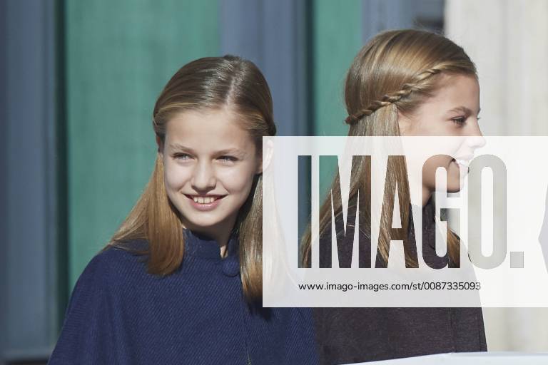 Madrid princess Leonor and princess Sofia during the commemorative act of the 40th anniversary of the Spanish constitution in Madrid. No Spain