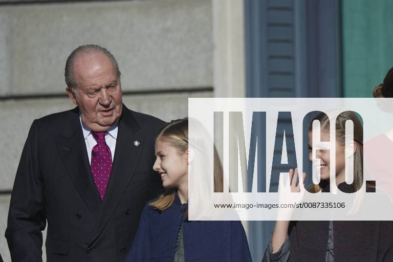 Madrid princess Leonor and princess Sofia and King Juan Carlos during the commemorative act of the 40th anniversary of the Spanish constitution in Madrid. No Spain