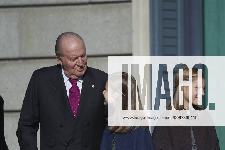 Madrid princess Leonor and princess Sofia and King Juan Carlos during the commemorative act of the 40th anniversary of the Spanish constitution in Madrid. No Spain