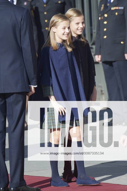 Madrid princess Leonor and princess Sofia during the commemorative act of the 40th anniversary of the Spanish constitution in Madrid. No Spain