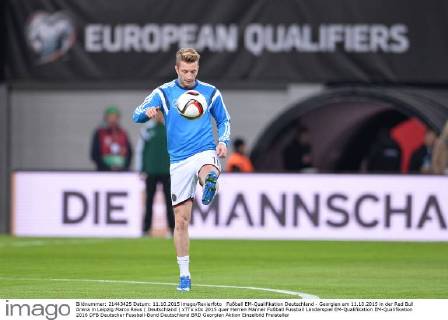 Fußball EM-Qualifikation Deutschland - Georgien am 11.10.2015 in der Red Bull Arena in Leipzig Marco Reus ( Deutschland ) xTTx
