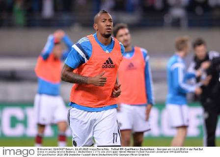 Fußball EM-Qualifikation Deutschland - Georgien am 11.10.2015 in der Red Bull Arena in Leipzig Jerome Boateng ( Deutschland ) xTTx