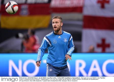 Fußball EM-Qualifikation Deutschland - Georgien am 11.10.2015 in der Red Bull Arena in Leipzig Shkodran Mustafi ( Deutschland ) xTTx