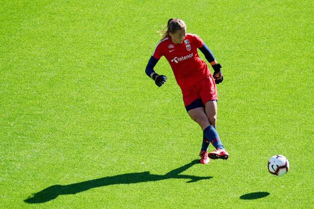 180903 Goalkeeper Cecilie Haustaker Fiskerstrand of Norway during a training session on September 3, 2018 in Oslo. Photo: Jon Olav Nesvold BILDBYRN kod JE 160301 Copyright: JONxOLAVxNESVOLD BB180903JE078
