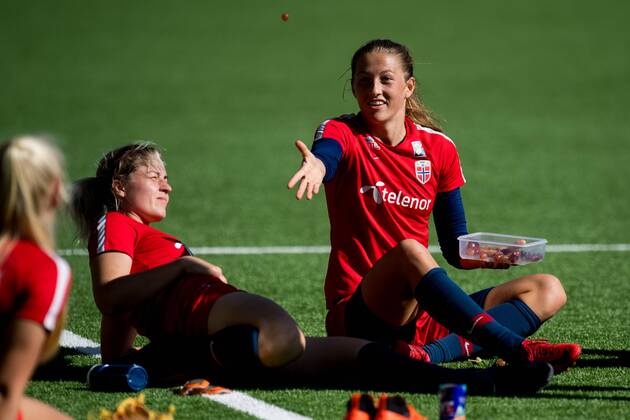 180903 Goalkeeper Cecilie Haustaker Fiskerstrand of Norway during a training session on September 3, 2018 in Oslo. Photo: Jon Olav Nesvold BILDBYRN kod JE 160301 Copyright: JONxOLAVxNESVOLD BB180903JE127