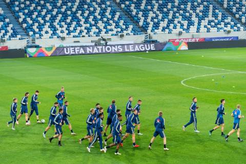 181010 Players of Sweden during a training session on October 10, 2018 in Kaliningrad. Photo: Petter Arvidson BILDBYRN kod PA 92126 Copyright: PETTERxARVIDSON BB181010PA073