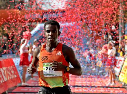 RUNNING - Graz Marathon GRAZ,AUSTRIA,14.OCT.18 - RUNNING - Graz Marathon. Image shows Lemawork Ketema (AUT). GEPAxpictures xHansxOberlaender