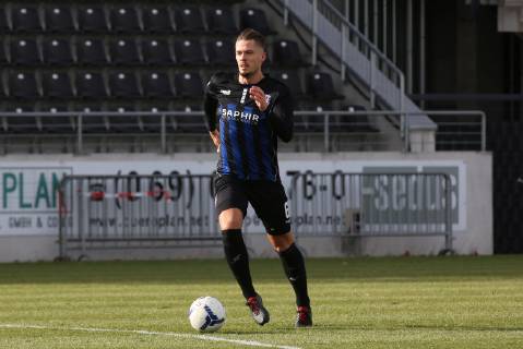 09.02.2019, xmgoodx Frankfurt am Main , PSD Bank Arena am Bornheimer Hang Regionalliga Süd Saison 2018 2019 Testspiel FSV Frankfurt gegen Viktoria Aschaffenburg Fabian Burdenski (6, FSV Frankfurt)