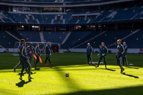 190319 Players of Sweden during a training session on March 19 2019 in Stockholm. Copyright: ANDREASxLxERIKSSON BB190319AE048