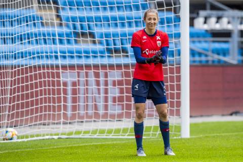 190523 Goalkeeper Cecilie Haustaker Fiskerstrand of Norway during a training session on May 23, 2019 in Oslo. Photo: Fredrik Varfjell BILDBYRAN kod FV 150242 Copyright: FREDRIKxVARFJELL BB190523FV063