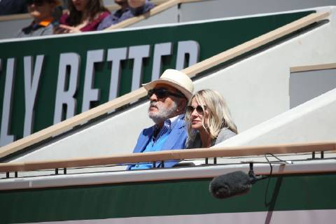 Ion Tsiriac and Nadia Comaneci, USA ROU, during quarterfinals of 2019 French Open at Roland Garros, Paris, 06 06 2019; -