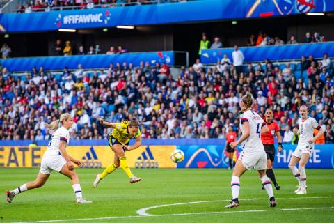 190620 Julia Zigiotti Olme of Sweden during the FIFA Women s World Cup match between Sweden and USA on June 20, 2019 in Le Havre. Photo: Simon Hastegard Bildbyran Kod SH 180080 bbeng fotboll football fotball soccer dam women kvinner frankrike france vm vm 2019 verdensmesterskap världsmästerskap fifa women s world cup 2019 world cup usa sverige sweden Copyright: SIMONxHASTEGARD BB190620SH173