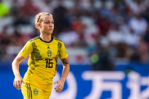 190706 Julia Zigiotti Olme of Sweden during the FIFA Women s World Cup bronze medal game between England and Sweden on July 6, 2019 in Nice. Photo: Simon Hastegard Bildbyran Kod SH 180104 bbeng fotboll football fotball soccer dam women kvinner frankrike france vm vm 2019 verdensmesterskap världsmästerskap fifa women s world cup 2019 world cup bronsmatch Third Place Play Off england sweden sverige Copyright: SIMONxHASTEGARD BB190706SH046