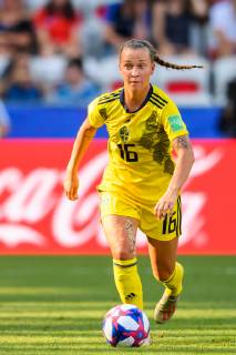 190706 Julia Zigiotti Olme of Sweden during the FIFA Women s World Cup bronze medal game between England and Sweden on July 6, 2019 in Nice. Photo: Petter Arvidson Bildbyran Kod PA 180104 bbeng fotboll football fotball soccer dam women kvinner frankrike france vm vm 2019 verdensmesterskap världsmästerskap fifa women s world cup 2019 world cup Sweden sverige England bronsfinal bronze medal match bronsmatch third place playoff Copyright: PETTERxARVIDSON BB190706PA220