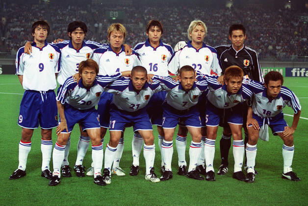 Japan team group, Mannschaftsbild, Totale Japan Team Group Confederation Cup Prefectural Kashima Stadium, Ibaraki, Japan 07 June 2001 Copyright: MaryxEvansxAllstarxStewartxKendall 12186807 editorial use only