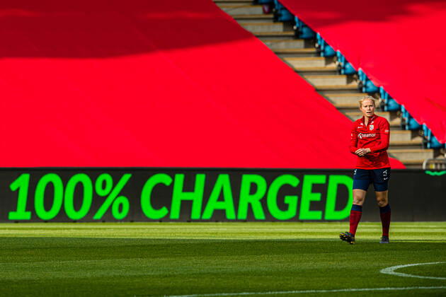 200920 Julie Blakstad of the Norwegian women?s national football team during a training session on September 20, 2020 in Oslo. Photo: Marius Simensen BILDBYRAN Cop 238 bbeng dam em-kval em-kvalifisering kvinner em-kvalik football fotball fotboll norge norway soccer training trening träning UEFA EURO, EM, Europameisterschaft,Fussball Qualifier, EM, Europameisterschaft Copyright: MARIUSxSIMENSEN BB200920BB314