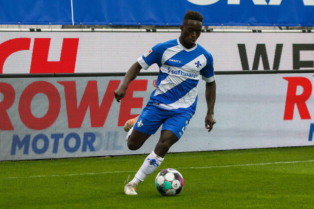 26.09.2020 xjjx Fussball 2.Bundesliga SV Darmstadt 98 - SSV Jahn Regensburg emonline v.l., Braydon Manu (SV Darmstadt 98) (DFL DFB REGULATIONS PROHIBIT ANY USE OF PHOTOGRAPHS as IMAGE SEQUENCES and or QUASI-VIDEO) Copyright: JoaquimxFerreira