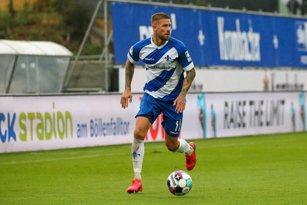 26.09.2020 xjjx Fussball 2.Bundesliga SV Darmstadt 98 - SSV Jahn Regensburg emonline v.l., Tobias Kempe (SV Darmstadt 98) FREISTELLER (DFL DFB REGULATIONS PROHIBIT ANY USE OF PHOTOGRAPHS as IMAGE SEQUENCES and or QUASI-VIDEO) Copyright: JoaquimxFerreira