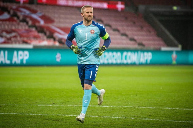 Denmark v Moldova, World Cup Qualifiers, Football Herning, Denmark. 28th, March 2021. Kasper Schmeichel (1) of Denmark seen during the FIFA World Cup, WM, Weltmeisterschaft, Fussball Qualification game between Denmark and Moldova at MCH Arena in Herning, Denmark. Herning Denmark  Copyright: xGonzalesxPhoto MortenxKjaerx