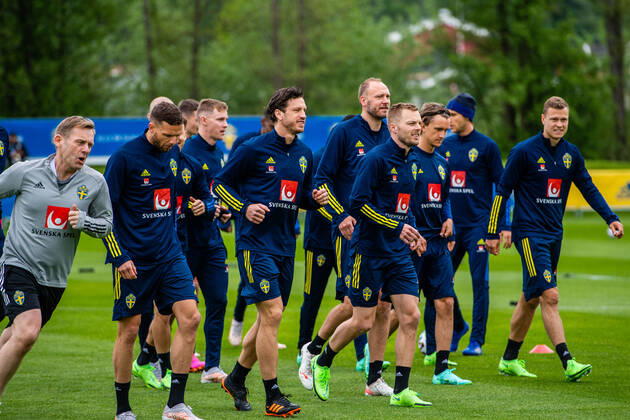 210525 Players of Sweden during a training session with the Swedish national football team on May 25, 2021 in Bastad. Photo: Ludvig Thunman BILDBYRAN kod LT LT0166 fotboll football soccer fotball landskamp träning practice training sverige sweden sverige a bbeng Copyright: LUDVIGxTHUNMAN BB210525LT021
