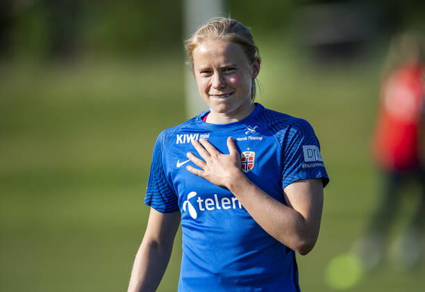 210607 Julie Blakstad of the Norwegian women?s national football team during a training session on June 7, 2021 in Borgholm. Photo: Suvad Mrkonjic BILDBYRAN COP 170 SM0074 fotboll football soccer fotball träning practice training norge norway dam bbeng Copyright: SUVADxMRKONJIC BB210607SM042