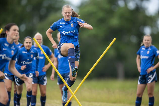 210612 Frida Maanum of the Norwegian women?s national football team during a training session on June 12, 2021 in Borgholm. Photo: Suvad Mrkonjic BILDBYRAN COP 170 SM0078 fotboll football soccer fotball träning practice training norge norway dam bbeng Copyright: SUVADxMRKONJIC BB210612SM033