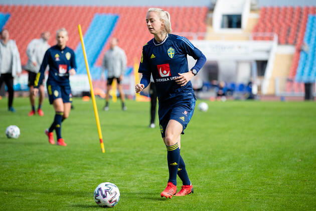 210919 Amanda Ilestedt of Sweden during a training session on September 19, 2021 in Gothenburg. Photo: Michael Erichsen BILDBYRAN COP 89 MI0185 bbeng football fotball fotboll soccer sweden training women s world cup qualifier Copyright: MICHAELxERICHSEN BB210919MI013