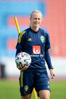 210919 Amanda Ilestedt of Sweden during a training session on September 19, 2021 in Gothenburg. Photo: Michael Erichsen BILDBYRAN COP 89 MI0185 bbeng football fotball fotboll soccer sweden training women s world cup qualifier Copyright: MICHAELxERICHSEN BB210919MI016