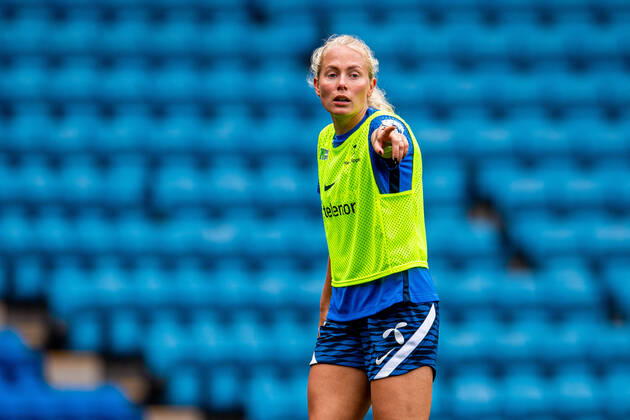 210919 Guro Bergsvand of the Norwegian women s national football team during a training session on September 19, 2021 in Oslo. Photo: Vegard Wivestad Grott BILDBYRAN kod VG VG0169 fotboll football soccer fotball vm-kval kval fifa women s world cup qualifier qualifier träning practice training trening norge norway dam bbeng Copyright: VEGARDxWIVESTADxGRoTT BB210919VG007