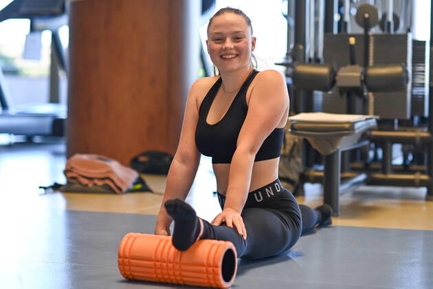 Belgian gymnast Jade Vansteenkiste pictured in action during a training camp organized by the BOIC-COIB Belgian Olympic Committee in Belek Turkey, Tuesday 16 November 2021. The stage takes place from 13 to 27 November. LAURIExDIEFFEMBACQ x3137252x