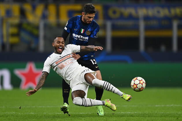 Db Milano 24 11 2021 - Champions League Inter-Shakhtar Donetsk foto Daniele Buffa Image nella foto: Andrea Ranocchia-Fernando