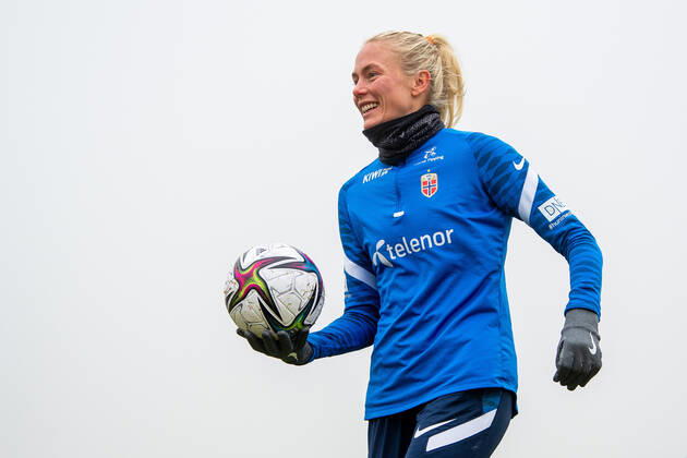 211128 Guro Bergsvand of the Norwegian women s national football team during a training session on November 28, 2021 in Yerevan. Photo: Vegard Grott BILDBYRAN kod VG VG0206 bbeng fotboll football soccer fotball vm-kval kval fifa women s world cup qualifier qualifier träning practice training trening norge norway dam armenia jerevan Copyright: VEGARDxGRoTT BB211128VG013