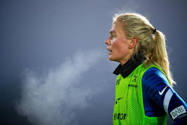 211129 Guro Bergsvand of the Norwegian women s national football team during a training session on November 29, 2021 in Yerevan. Photo: Vegard Grott BILDBYRAN kod VG VG0207 bbeng fotboll football soccer fotball vm-kval kval fifa women s world cup qualifier qualifier träning practice training trening norge norway dam armenia jerevan Copyright: VEGARDxGRoTT BB211129VG017