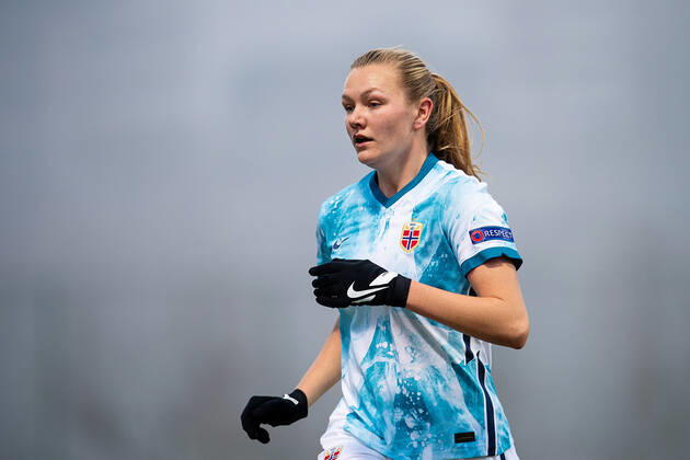 211130 Frida Maanum of Norway during the FIFA Women s World Cup Qualifier football match between Armenia and Norway on November 30, 2021 in Yerevan. Photo: Vegard Grott BILDBYRAN kod VG VG0208 bbeng fotball soccer football fotboll FIFA World Cup, WM, Weltmeisterschaft, Fussball qualifiers vm-kvalifisering kvinner vm kvalik landskamp dam norge norway armenia jerevan Copyright: VEGARDxGRoTT BB211130VG030