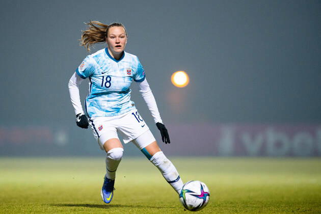 211130 Frida Maanum of Norway during the FIFA Women s World Cup Qualifier football match between Armenia and Norway on November 30, 2021 in Yerevan. Photo: Vegard Grott BILDBYRAN kod VG VG0208 bbeng fotball soccer football fotboll FIFA World Cup, WM, Weltmeisterschaft, Fussball qualifiers vm-kvalifisering kvinner vm kvalik landskamp dam norge norway armenia jerevan Copyright: VEGARDxGRoTT BB211130VG051